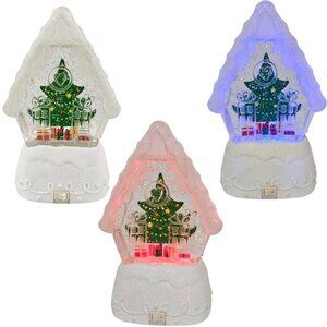 Hallmark HOME SWEET HOME Color Changing Lights Snow Globe Christmas Lights Show